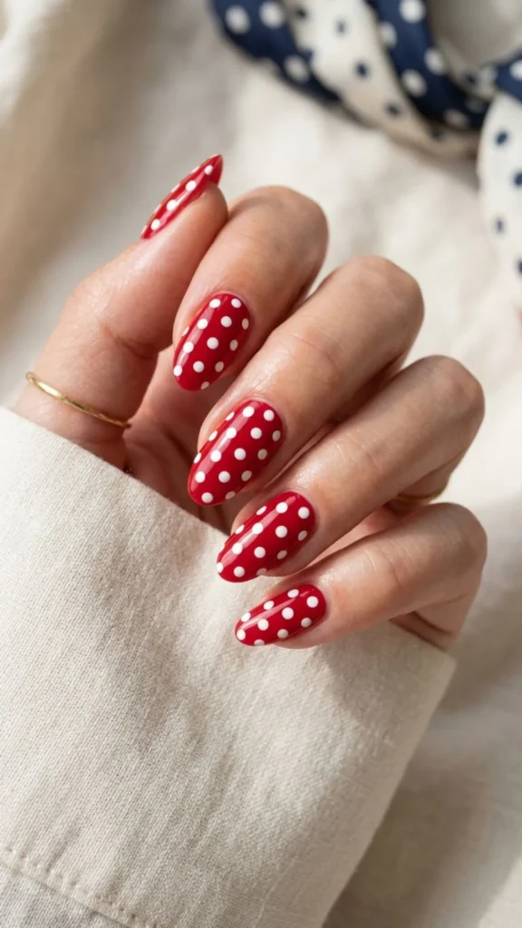 Simple Classic Polka Dot Nails