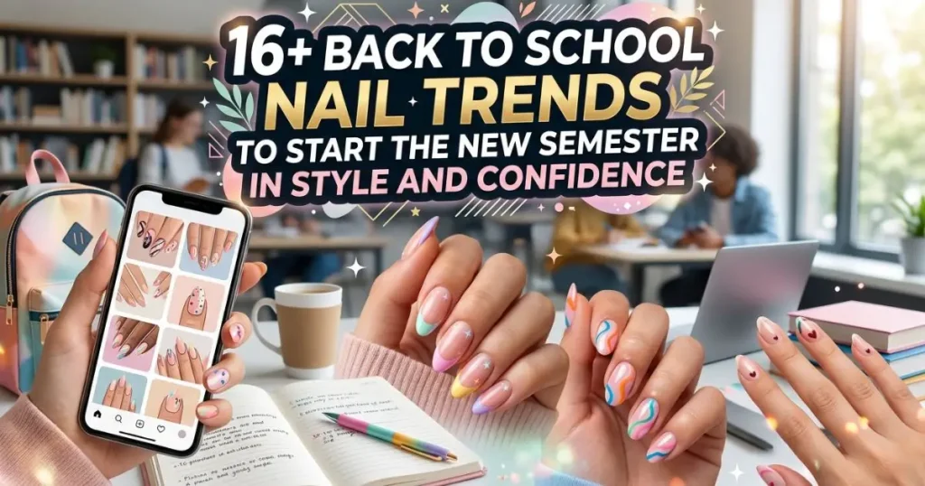 Stylish back-to-school nail trends featuring colorful, modern manicure ideas perfect for starting the new semester with confidence and style.