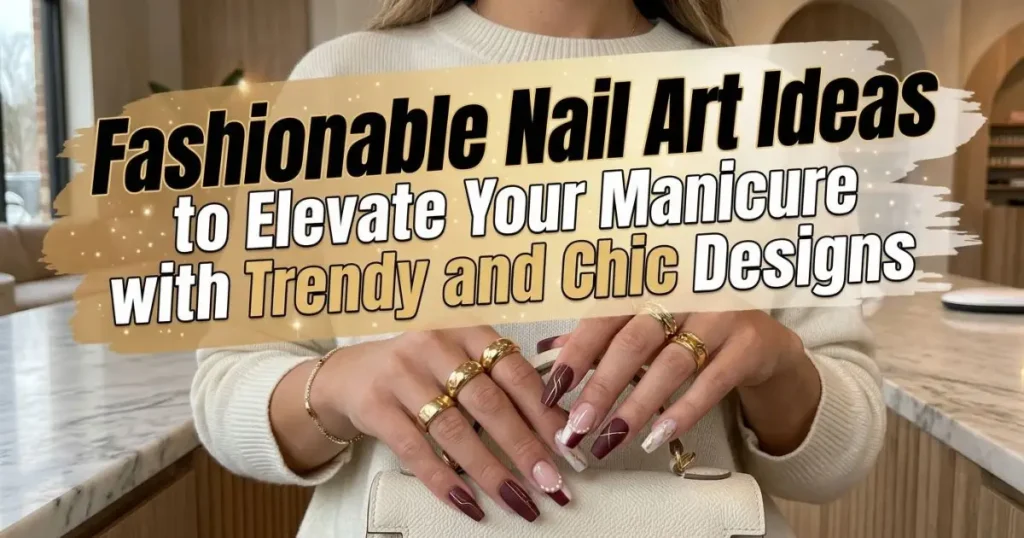 Fashionable manicure with trendy nail designs