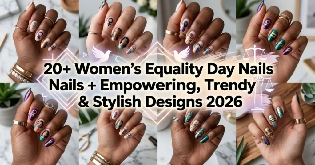 20+ Women’s Equality Day nails featuring empowering, trendy, stylish, and vibrant manicure designs for 2026.