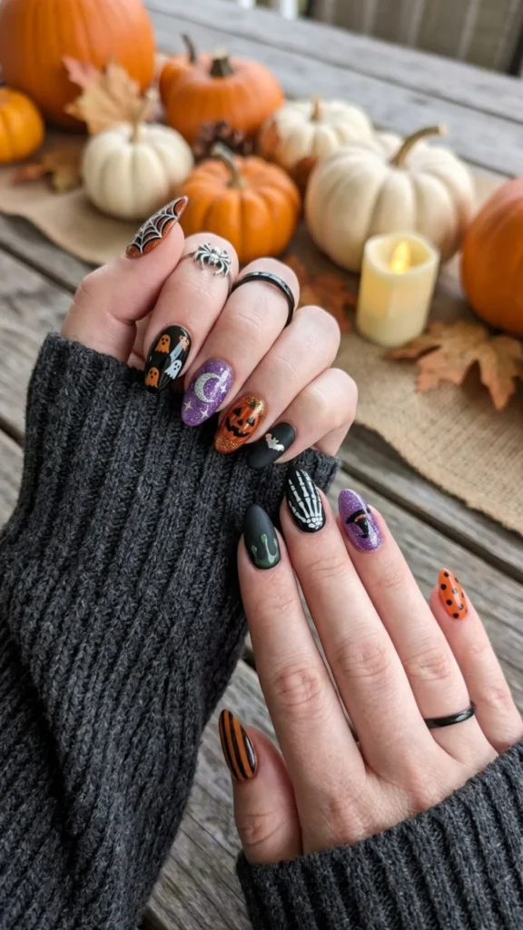 Stunning festive Halloween nails for spooky looks