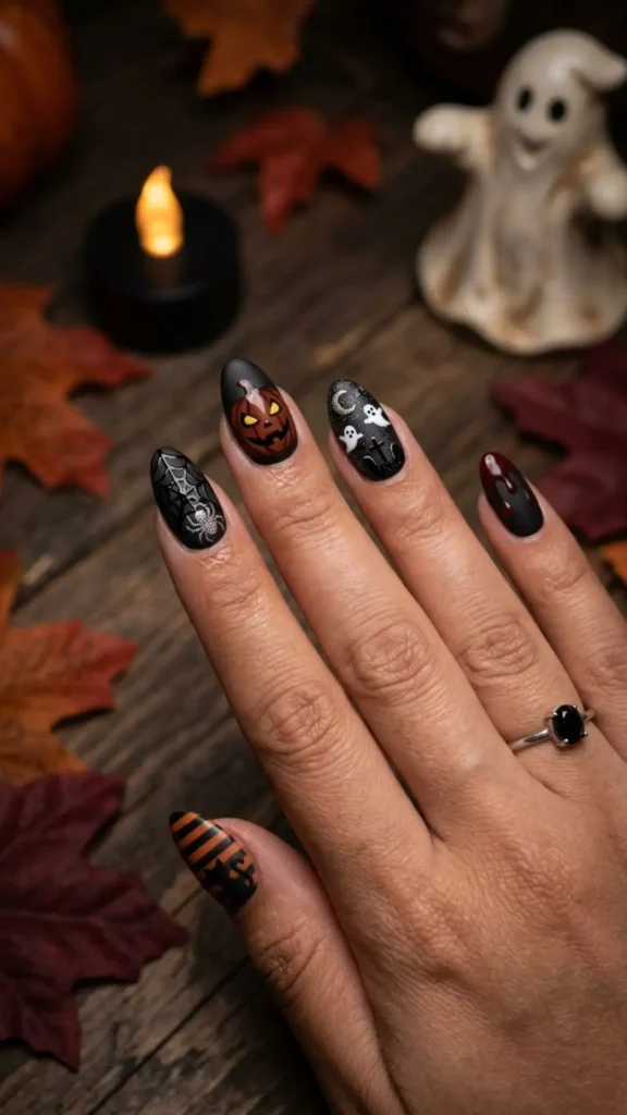 Durable long-lasting stylish Halloween nail designs